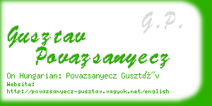 gusztav povazsanyecz business card